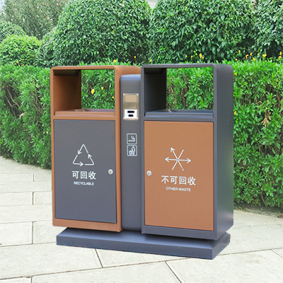 环保绿色分类户外垃圾桶产品性能